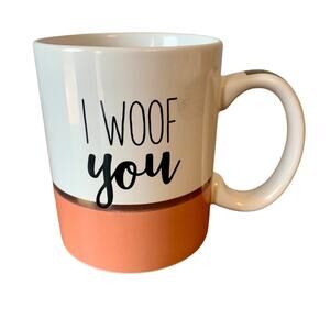 I Woof You Coffee Mug Cup American Atelier Stoneware Dog Lover